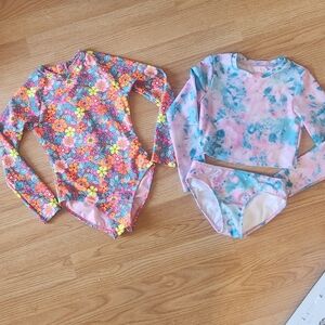 Cat & Jack Pink Long Sleeve Rashguard Swimwear